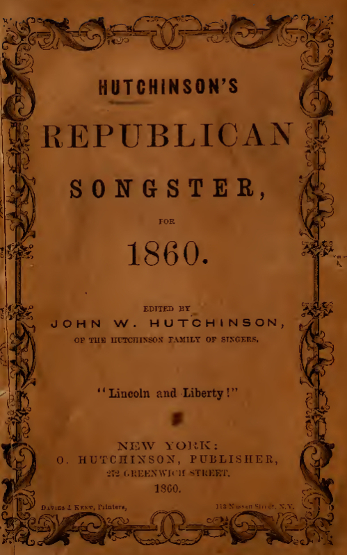 Hutchinson's Republican Songster